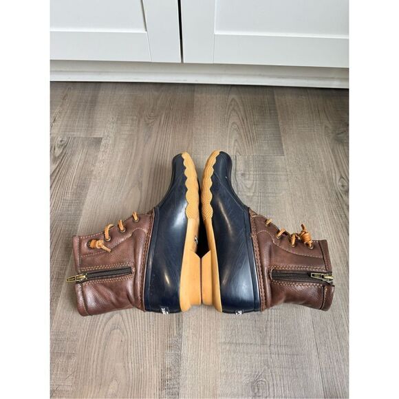 Sperry Top-Sider Girls Style STS91175 Duck Boots Saltwater - Brown Size US 4M - Picture 9 of 13